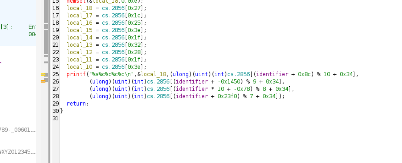 Last four chars in getflagbytid()