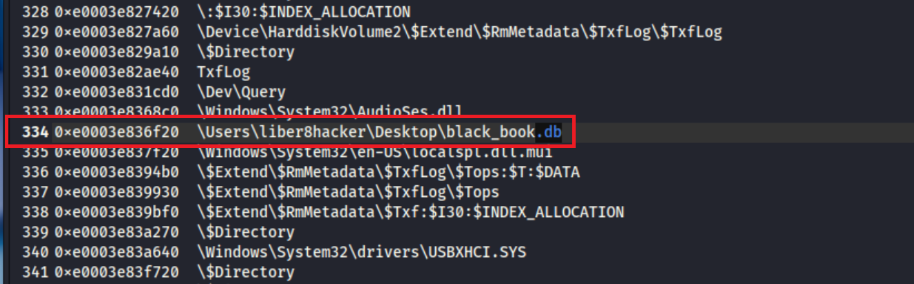 File of interest in FileDump` final