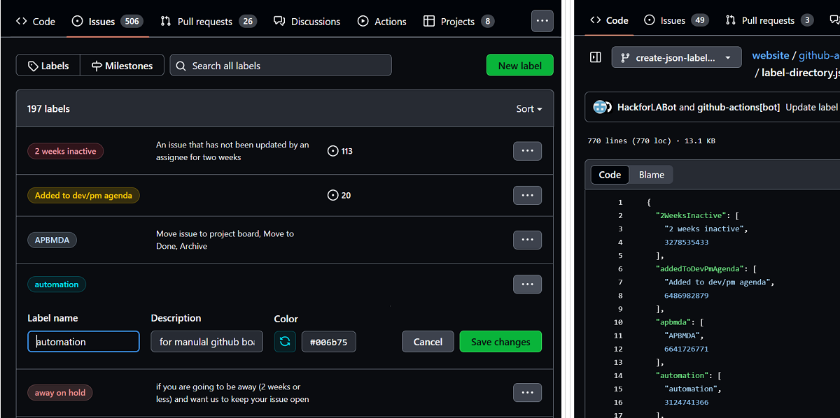 Update Label Directory Workflow